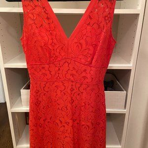 BB Dakota (Nordstrom) Red coral lace mini dress